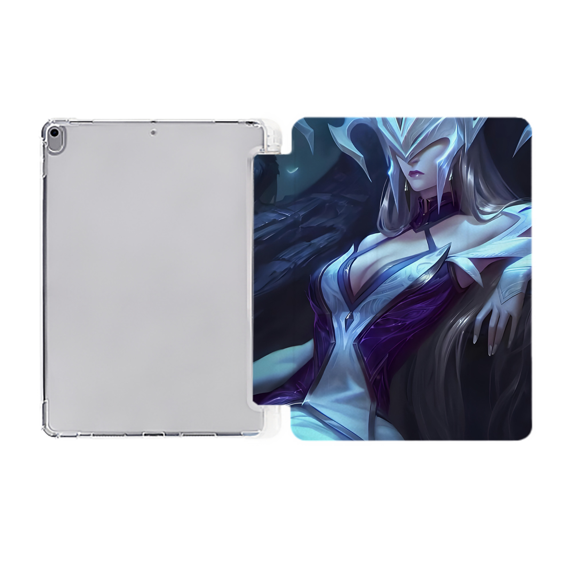 （画像用） リーグ・オブ・レジェンド League of Legends LOL IPad ケース ペン収納付き 三つ折りスタンド PUレザー×シリコン 対応機種9.5/10.5/10.9インチ